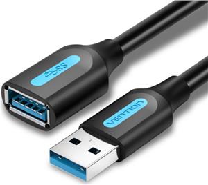 Vention USB 3.0 A Male to A Female Extension Cable 3M Black PVC Type