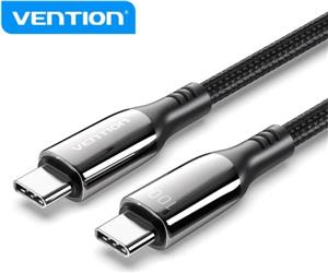 Vention Cotton Braided USB 2.0 C Male to C Male 5A Cable 2M Black