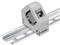 NaviaTec keystone jack holder for DIN rail, 1 port, with 1pc CAT6A STP keystone jack