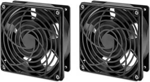 Intellinet 716154 Set of 2 ceiling fans for 19" rack cabinets