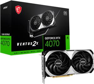 MSI GeForce RTX 4070 VENTUS 2X E 12G OC - graphics card - GeForce RTX 4070 - 12 GB