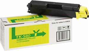 TON Kyocera Toner TK-580Y Gelb bis zu 2.800 Seiten gem. ISO/IEC 19798