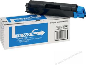 TON Kyocera Toner TK-590C Cyan bis zu 5.000 Seiten gem. ISO/IEC 19798