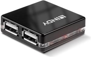 Lindy 4 Port USB 2.0 Mini Hub - hub - 4 ports