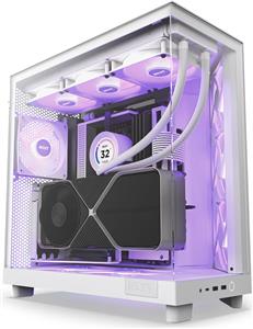 NZXT H6 Flow RGB - Mid-Tower Airflow Case | White | Glass window