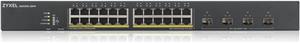 XGS1930-28HP, 24x 1G RJ-45 PoE, 4x 10G SFP+, 128 Gbps, 95.2 Mpps, 441x330x44 mm