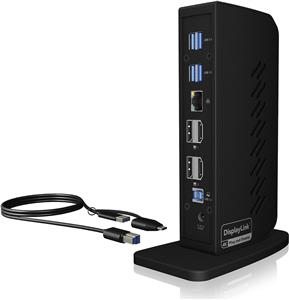 Dockingstation IcyBox 6x USB 3.0 + 2xDP, 2xHDMI+1GBLAN