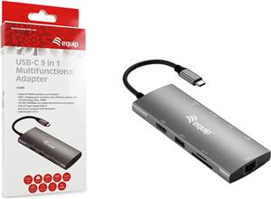 Equip Dock USB-C->HDMI,Gigabit LAN,USB3.0,100WPD,SD/TF 0,25m
