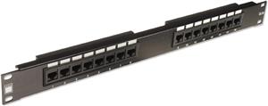 Equip patch panel 16x RJ45 Cat6 19" 1U black