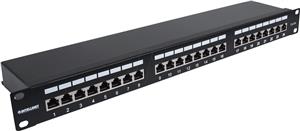 INTELLINET 24-Port Cat6a Patch Panel FTP 1U black