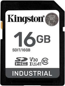 SD Card 16GB Kingston SDHC Industrial -40C to 85C retail