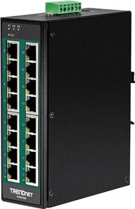 TRENDnet 16-Port Industrial Gigabit PoE+ DIN-Rail Switch