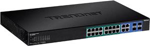 TRENDnet 20-port Gigabit Web Smart POE+ Switch w/ 2 SFP