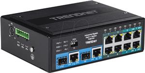 TRENDnet Switch 10-port Industrial Gbit PoE++ Din-Rail