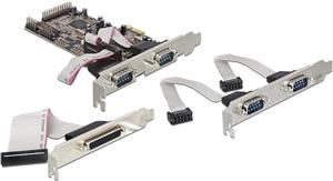 PCI Express card 4 x serial, 1x parallel