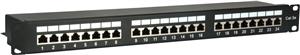 24-Port Cat.5e Shielded Patch Panel, Black