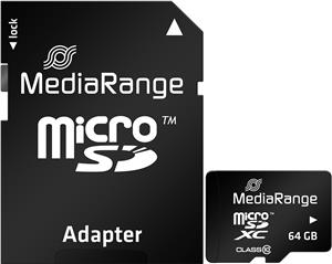 Micro SDXC Memory Card 64GB Class 10 with SD adaptor