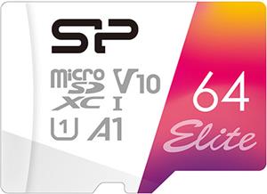 MicroSD Card 64GB Silicon Power UHS-1 Elite/CL.10 ink.AdNEU