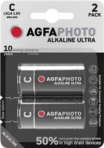 AgfaPhoto Batterie Alkaline Ultra -C LR14 Baby 2St.