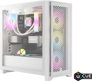 CORSAIR Geh Midi 4000D RGB Airflow (Tempered Glass) White