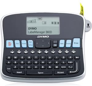 DYMO LabelManager 360D 6/9/12/19mm D1 Tapes Qwerty UK/HK