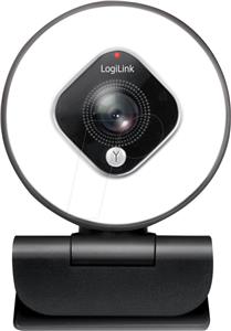 Logilink Webcam FHD 76° Dual-Mikro Autof. Ringlicht Stativ