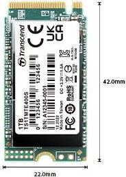 SSD 256GB Transcend M.2 MTE400S (M.2 2242) PCIe Gen3 x4 NVMe