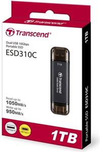 SSD 1TB Transcend ESD310C Portable, USB 10Gbps, Type-C/A