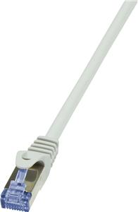 Logilink patch kabel Ultraflex, Cat.6A, S/FTP, sivi, 1 m