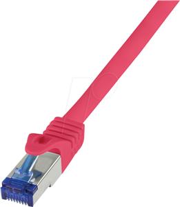 Logilink patch kabel Ultraflex, Cat.6A, S/FTP, crveni, 0,25 m