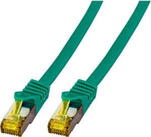 RJ45 Patch cable S/FTP, Cat.6A, LSZH, Cat.7 Raw cable, 30m, green