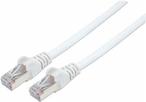 S/FTP 26 AWG, Cat7 Raw Cable, Cat6a Modular Plugs, 0.25 m (0.8 ft.), White