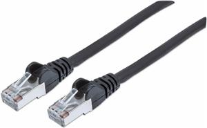 S/FTP 26 AWG, CAT7 Raw Cable, CAT6a Modular plugs, 0.25 m, Black
