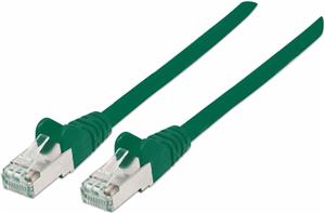S/FTP 26 AWG, CAT7 Raw Cable, CAT6a Modular plugs, 0.25 m, Green