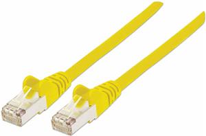 S/FTP 26 AWG, CAT7 Raw Cable, CAT6a Modular plugs, 0.25 m, Yellow