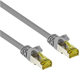 S/FTP 26 AWG, CAT7 Raw Cable, CAT6a Modular plugs, 15 m, Gray