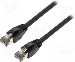 Premium Cat.8.1 patch cable, black, 5m