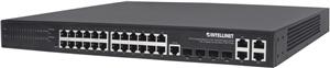 INTELLINET 24 Port Gigbit PoE+ Switch with 4 SFP ports