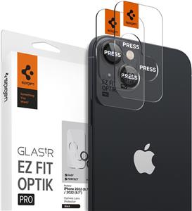 Spigen Glass EZ Fit Optik Pro, zaštitno staklo za kameru telefona, 2 kom, crno - iPhone 14/iPhone 14 Plus (AGL05213)