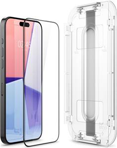 Spigen Glass tR EZ Fit HD, zaštitno staklo za telefon, FC crna - iPhone 15 Pro (AGL06899)