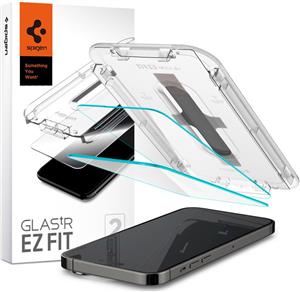 Spigen Glass tR EZ Fit, zaštitno staklo za ekran telefona, 2 kom + okvir za instalaciju - iPhone 14 Pro (AGL05214)