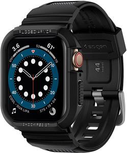 Spigen Rugged Armor Pro, zaštitna maska s remenom za Apple pametni sat, crna - Apple Watch 8/7 (45mm)/SE 2022/6/SE/5/4 (44mm)