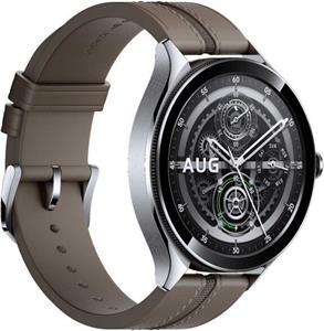 Xiaomi Watch 2 Pro - Bluetooth® Silver Case with Brown Leather Strap