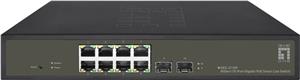 LevelOne Switch 8x GE GES-2110P 2xGSFP 19" 130W 8xPoE+