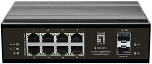 LevelOne Switch 8x GE IGP-1031 2xGSFP 240W 8xPoE+