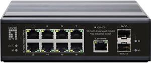 LevelOne Switch 8x GE IGP-1061 2xGSFP 240W 8xPoE+