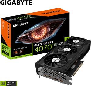 Graphics card GIGABYTE GeForce RTX 4070 Ti SUPER WINDFORCE OC 16G, 16GB GDDR6X, PCI-E 4.0