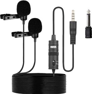 Boya dual-mic lavalier microphone