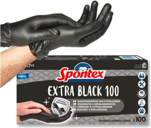 Spontex jednokratne rukavice Extra Black 100 od vinila vel. L