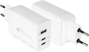 GoodConnections Charger 65W 3-Port 2xUSB-C/USB-A QC3.0 Weiß